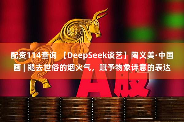 配资114查询 【DeepSeek谈艺】陶义美·中国画 | 褪去世俗的烟火气，赋予物象诗意的表达